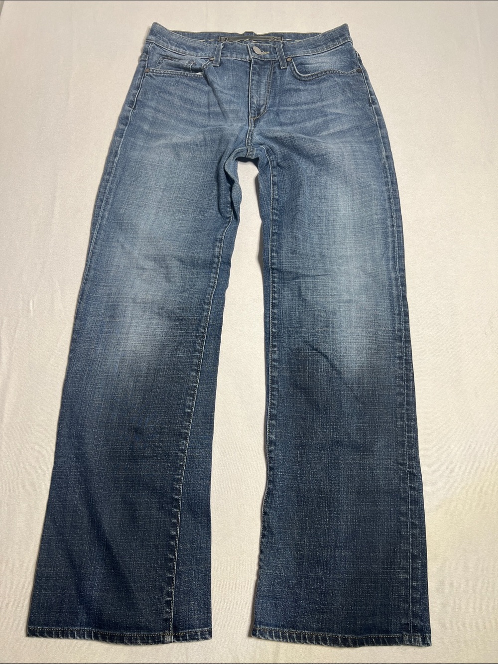 Men's Blue Straight-Leg Jeans
